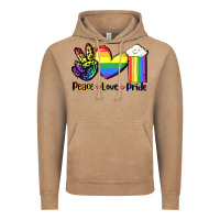 Vintage Coffee Peace love Pride Vintage Hoodie - FaDigitalArtStudio