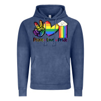 Vintage Denim Peace love Pride Vintage Hoodie - FaDigitalArtStudio