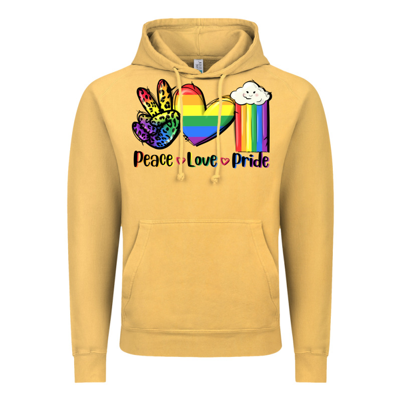 Peace Love Pride Vintage Hoodie by FaDigitalArtStudio | Teevron