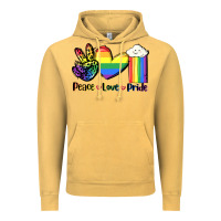 Vintage Mustard Peace love Pride Vintage Hoodie - FaDigitalArtStudio