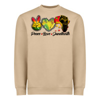 Mushroom peace love juneteenth Heavyweight Sweatshirt - BarkalooDesign