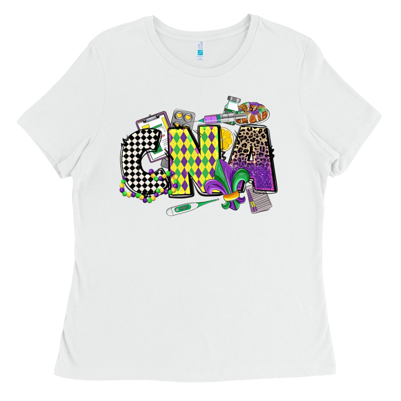 Cna Mardi Gras Certified Nursing Assistant Ladies Tee by CowGirlArtShop | Teevron