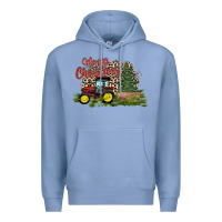 Colony Blue merry Christmas tractor tree Premium Hoodie - CowhideDigitalArt