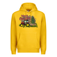 Lemon merry Christmas tractor tree Premium Hoodie - CowhideDigitalArt