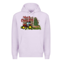 Lilac merry Christmas tractor tree Premium Hoodie - CowhideDigitalArt