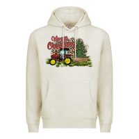 Merry Christmas Tractor Tree Premium Hoodie | Teevron