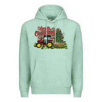 Seafoam merry Christmas tractor tree Premium Hoodie - CowhideDigitalArt