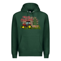 Sports Green merry Christmas tractor tree Premium Hoodie - CowhideDigitalArt