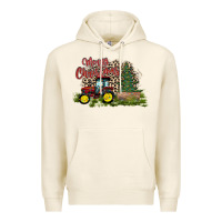 Tofu merry Christmas tractor tree Premium Hoodie - CowhideDigitalArt