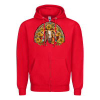 Red Western Leopard Sunflower Goat Rainbow Zipper Hoodie - BarkalooDesign