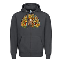Smoke Western Leopard Sunflower Goat Rainbow Zipper Hoodie - BarkalooDesign