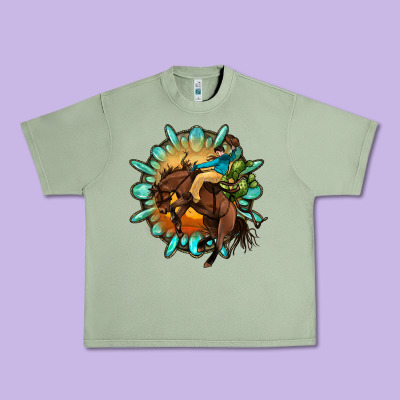 Gemstone Cowboy Urban Heavy Tee Designed By Oliviacreatesart