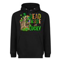 Black dead inside but lucky  with skeleton Heavyweight Hoodie - AdoDesignShop