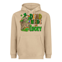 Mushroom dead inside but lucky  with skeleton Heavyweight Hoodie - AdoDesignShop