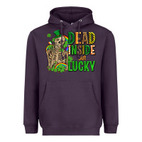 Plum dead inside but lucky  with skeleton Heavyweight Hoodie - AdoDesignShop