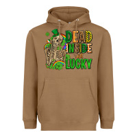 Toasted Coconut dead inside but lucky  with skeleton Heavyweight Hoodie - AdoDesignShop