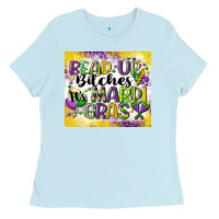 Baby Blue bead up bitches Ladies Tee - CowGirlArtShop