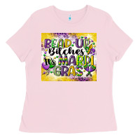 Bubblegum Pink bead up bitches Ladies Tee - CowGirlArtShop