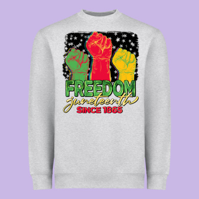 Freedom Juneteenth Since 1865 Heavyweight Sweatshirt Designed By Barkaloodesign