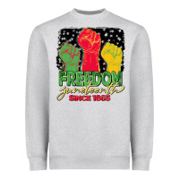 Heather Grey freedom juneteenth since 1865 Heavyweight Sweatshirt - BarkalooDesign