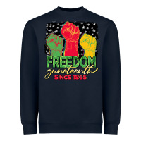 Navy freedom juneteenth since 1865 Heavyweight Sweatshirt - BarkalooDesign