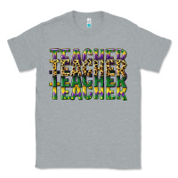 Heather Grey teacher mardi gras Classic Tee - CowGirlArtShop