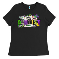 Black dentist mardi gras Ladies Tee - CowGirlArtShop