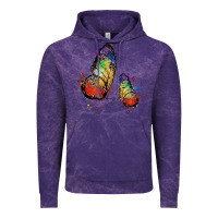 Cloud Purple rainbow butterfly pride Vintage Hoodie - FaDigitalArtStudio