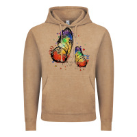 Vintage Coffee rainbow butterfly pride Vintage Hoodie - FaDigitalArtStudio