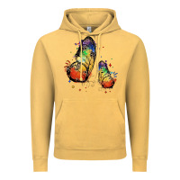 Vintage Mustard rainbow butterfly pride Vintage Hoodie - FaDigitalArtStudio