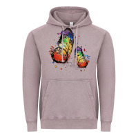 Vintage Zinc rainbow butterfly pride Vintage Hoodie - FaDigitalArtStudio