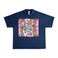 Navy Happy Easter bunnies eggs 20oz skinny tumbler Urban Heavy Tee - OliviaCreatesArt