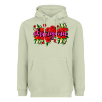 Matcha Chingona with roses Heavyweight Hoodie - AdoDesignShop
