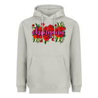Moon Dust Chingona with roses Heavyweight Hoodie - AdoDesignShop