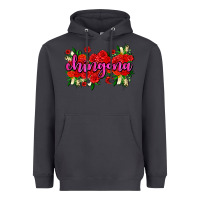 Smoke Chingona with roses Heavyweight Hoodie - AdoDesignShop