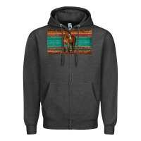 Charcoal Heather western horse serape tooled leather leopard  sippy cup Zipper Hoodie - BarkalooDesign