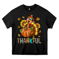 Black Thankful Turkey Heavy Core Tee - texasbilliewilder