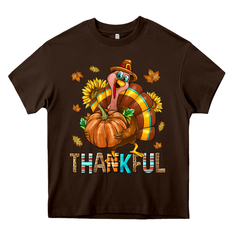 Thankful Turkey Heavy Core Tee by texasbilliewilder | Teevron