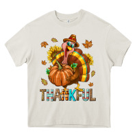 Cream Thankful Turkey Heavy Core Tee - texasbilliewilder