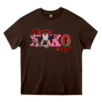Chocolate Brown xoxo calf Heavy Core Tee - RanaPortraitStore