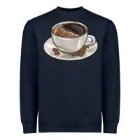 Navy coffee  americano Heavyweight Sweatshirt - BarkalooDesign