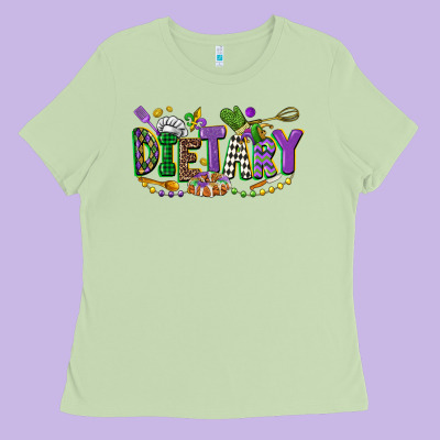Dietary Mardi Gras Ladies Tee Designed By Cowgirlartshop