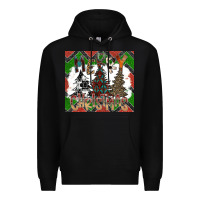 Black merry Christmas Premium Hoodie - CowhideDigitalArt