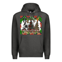 Charcoal Heather merry Christmas Premium Hoodie - CowhideDigitalArt