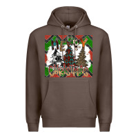 Coffee merry Christmas Premium Hoodie - CowhideDigitalArt