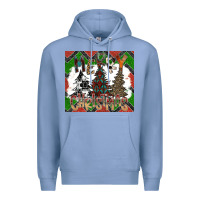 Colony Blue merry Christmas Premium Hoodie - CowhideDigitalArt