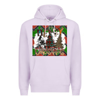 Lilac merry Christmas Premium Hoodie - CowhideDigitalArt