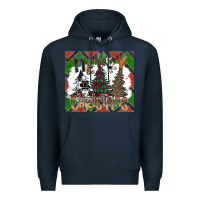 Navy merry Christmas Premium Hoodie - CowhideDigitalArt