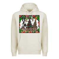 Oatmeal Heather merry Christmas Premium Hoodie - CowhideDigitalArt