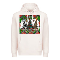 Pale Pink merry Christmas Premium Hoodie - CowhideDigitalArt